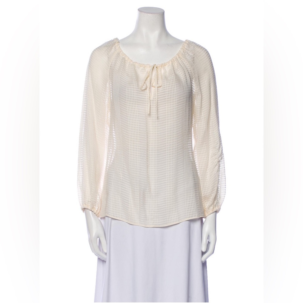Tory Burch Ivory Long Sleeve Blouse XS MSRP $225